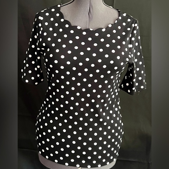 Rafaella Tops - Rafaella Women's Polka Dot Top Medium
